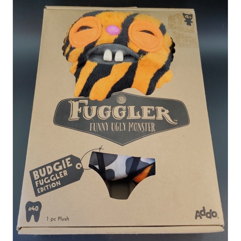 Fuggler Budgie Fugglers Edition #40 Orange Ugly Rabbit Monster Plush Open Box
